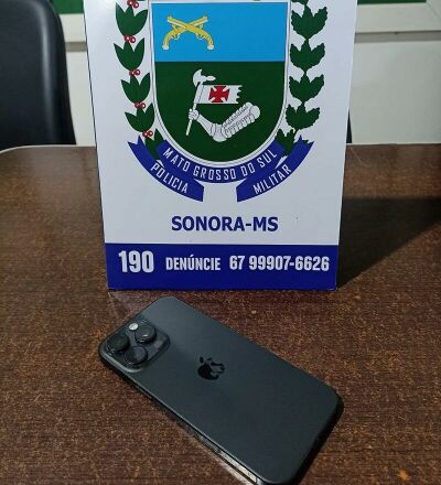 Imagem da notícia Motorista embriagado é preso com celular furtado após quase atingir viatura em Sonora